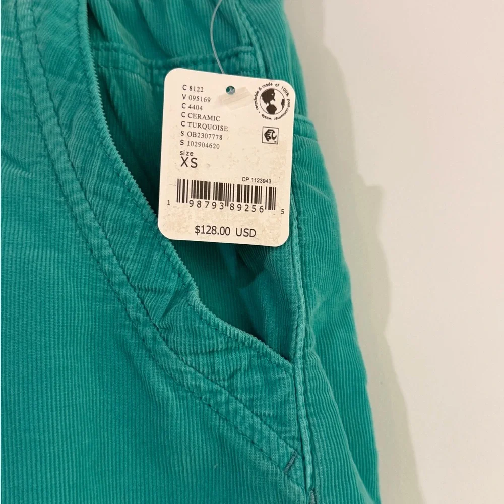 NWT Free People Easy Peasy Pull-On Corduroy Pants Size XS in Turquoise (Ceramic) - Picture 6 of 9